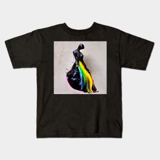 Oozing Gooey Leaking Rainbow Dance Kids T-Shirt